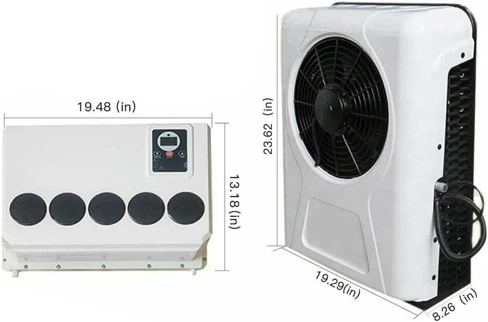 RVpligo12V Air Conditioner,Rv Air Conditioner, for RVs, Trucks, Excavators, Farm Vehicles, Cranes, Vans