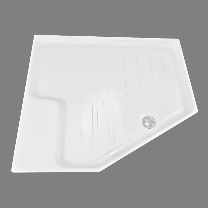 31.5 X 35.5 Inch (800 X 900 mm) Left cutout, RV Bathroom Shower Tray, Small Bathroom Basin Hidden Shower Tray