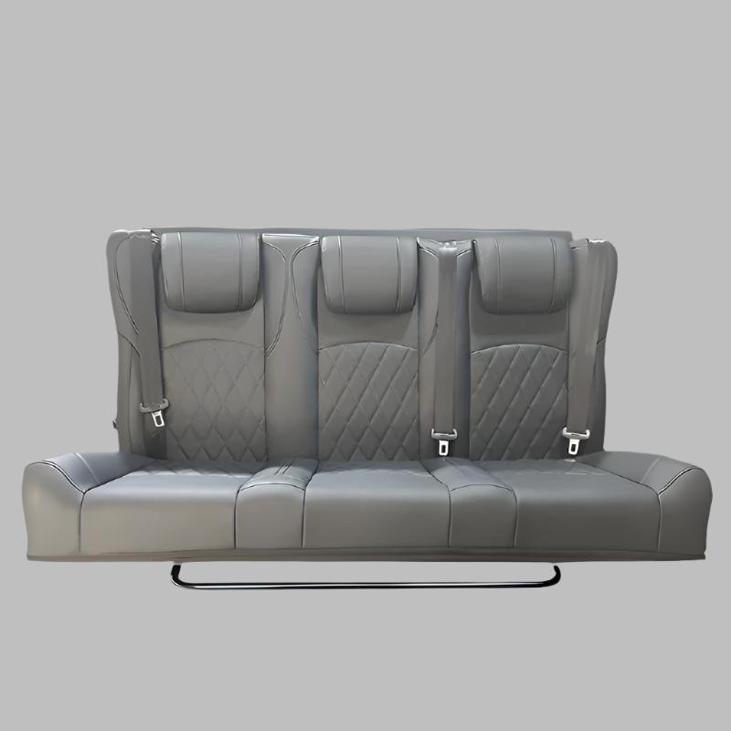 Convertible Three-Fold Bed RV Seat with Hidden Headrest