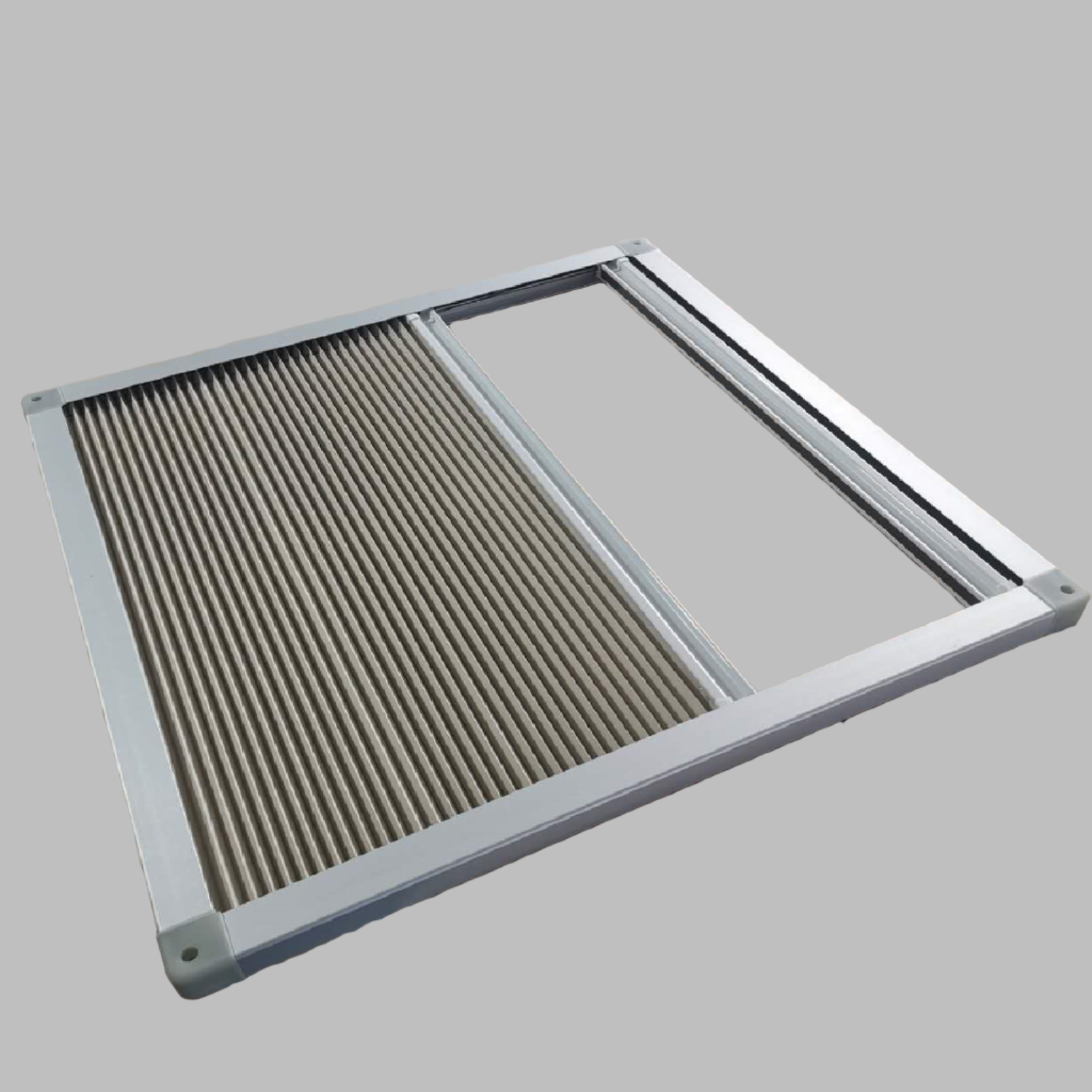 Retractable track-type pleated mesh sliding insect screen