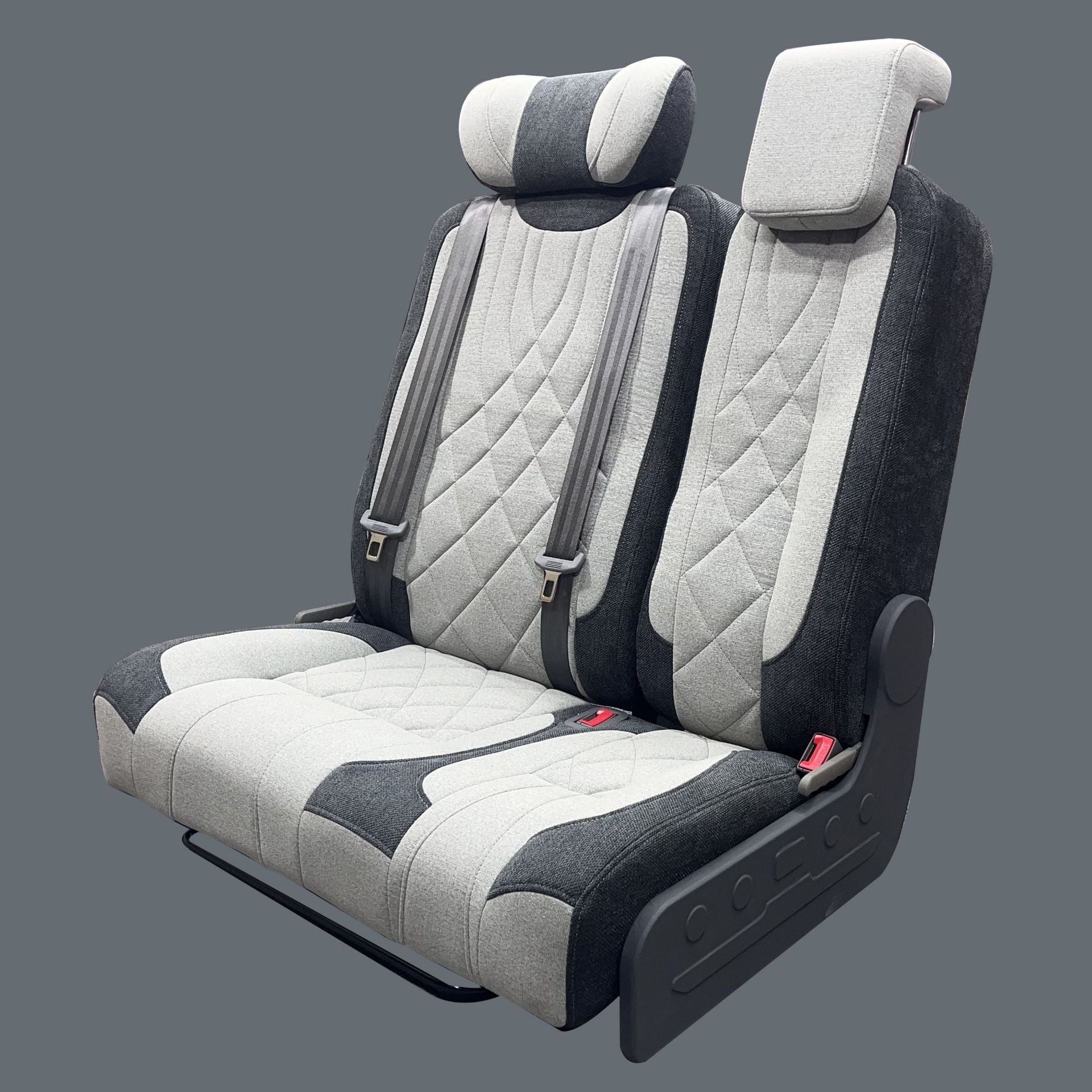 "Magnolia Bloom" RV Seat: Front passenger safety seat with parent-child seating